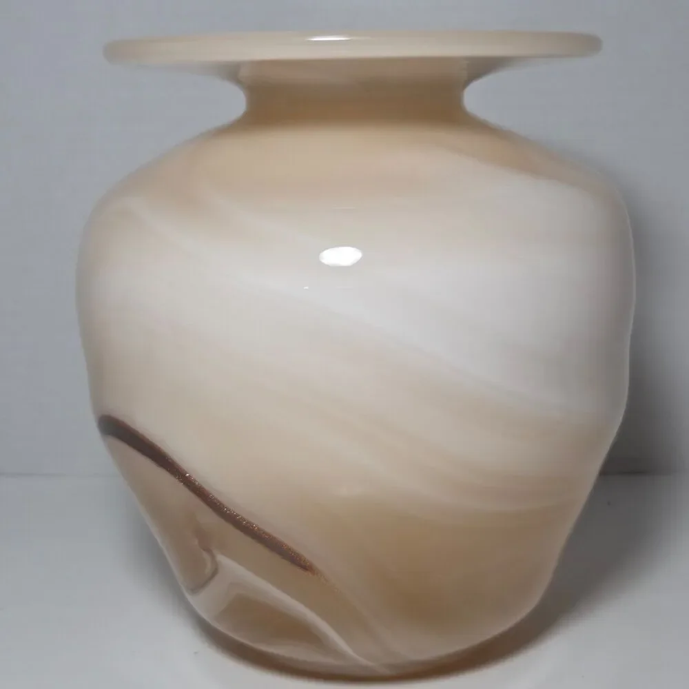 Vtg Les Verriers de Maure-Vieil Vase Bob Le Bleis French Art Glass Hand Blown